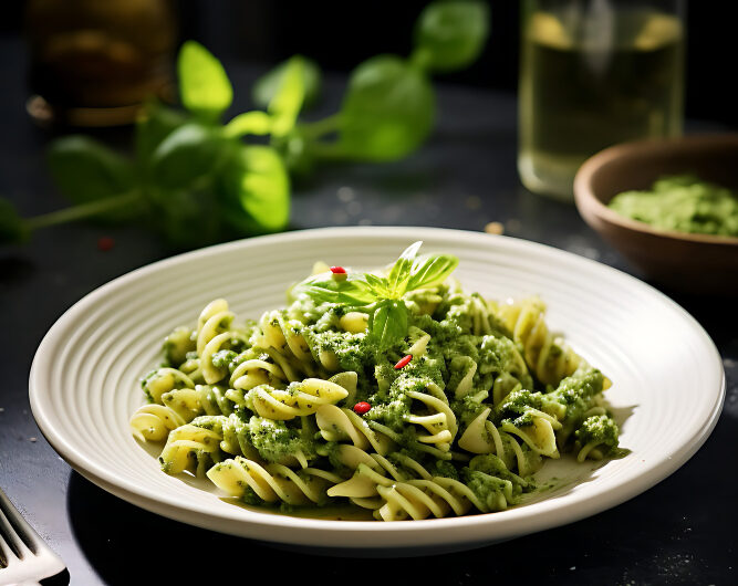 Spenótos csirkés tészta